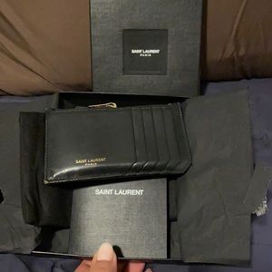 Saint Laurent Fragment zipped card case